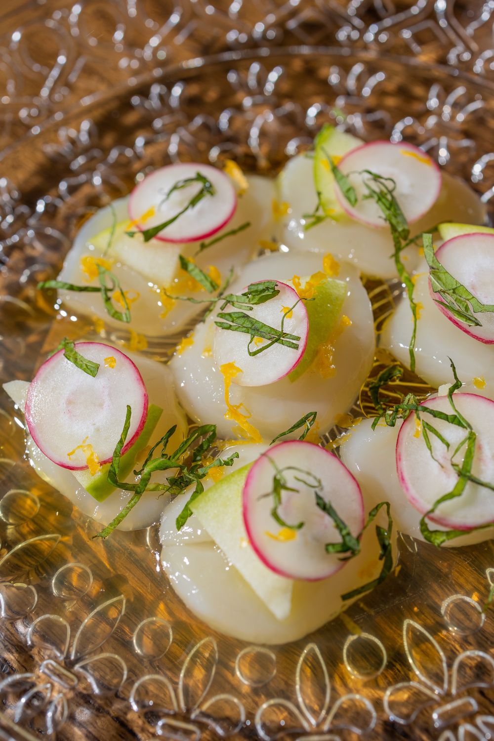 Crudo with radish and citrus at Lapinou Bistro Toronto
