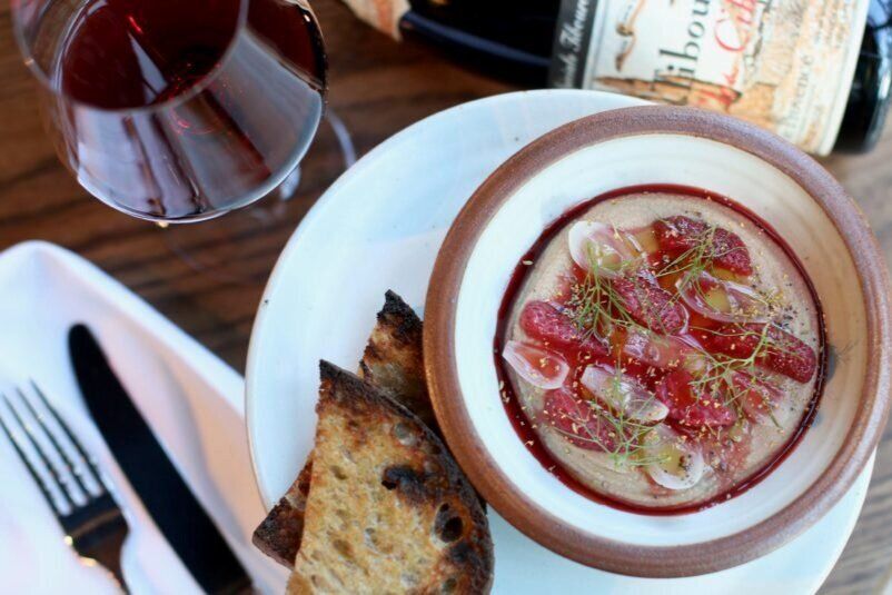Dishes at Lapinou made with hyper-local Ontario ingredients